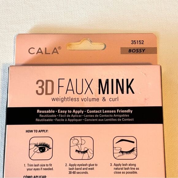 CALA 3D Faux Mink Weightless Volume & Curl Bossy Multi-pack  Strip Lashes NWT - Picture 9 of 13